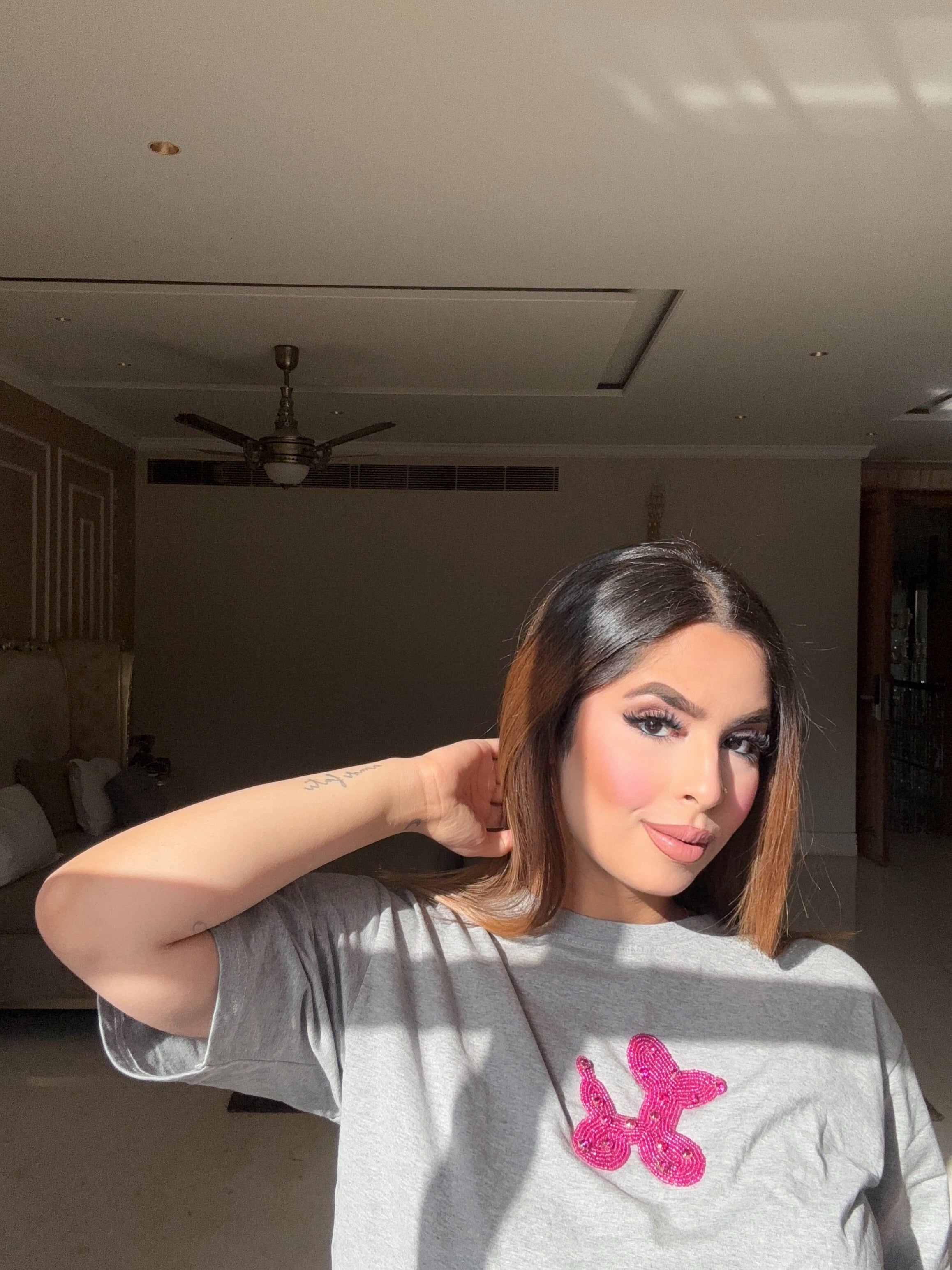 CHIC PUP GREY T-SHIRT