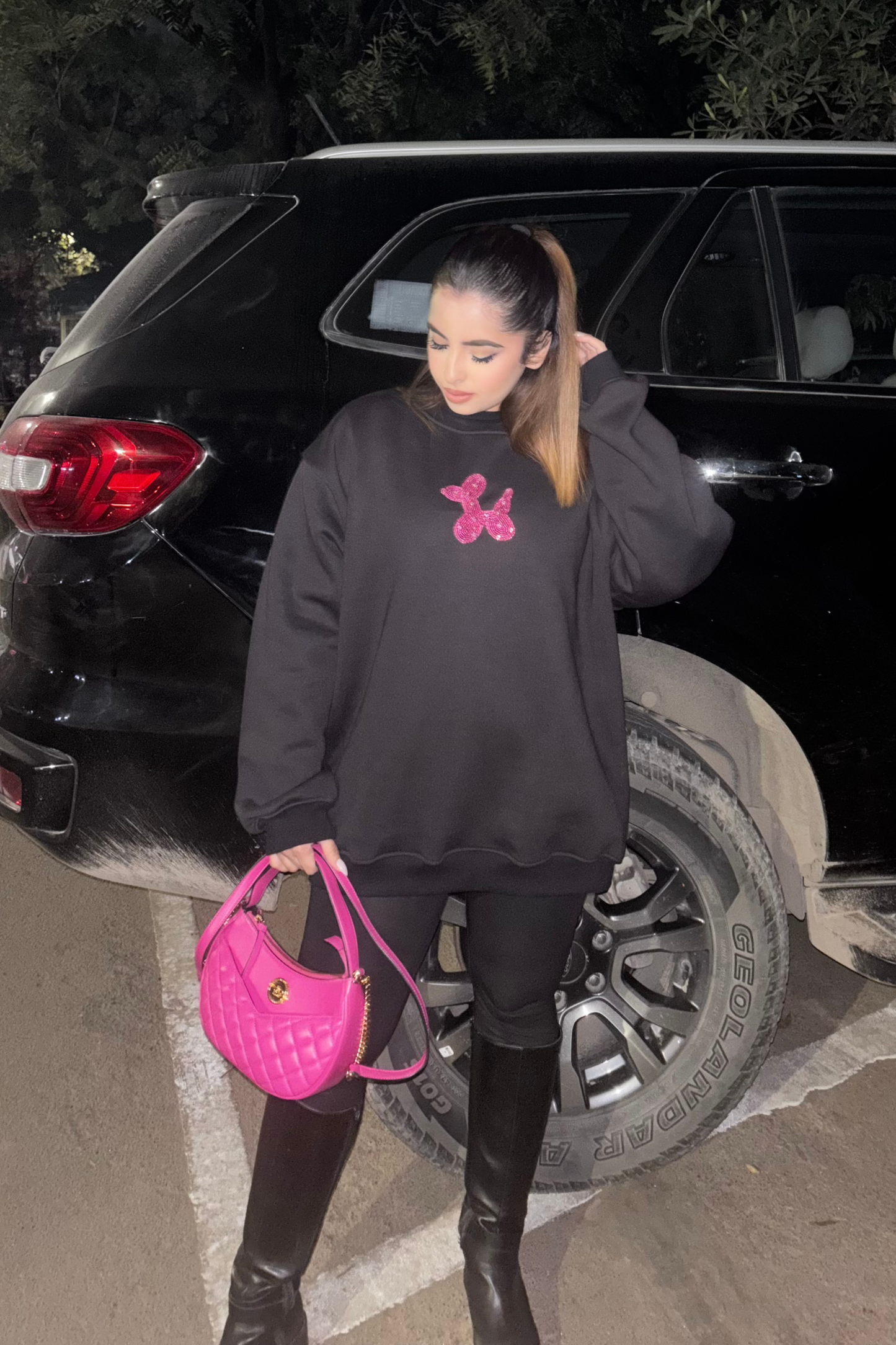 CHIC PUP BLACK SWEATSHIRT