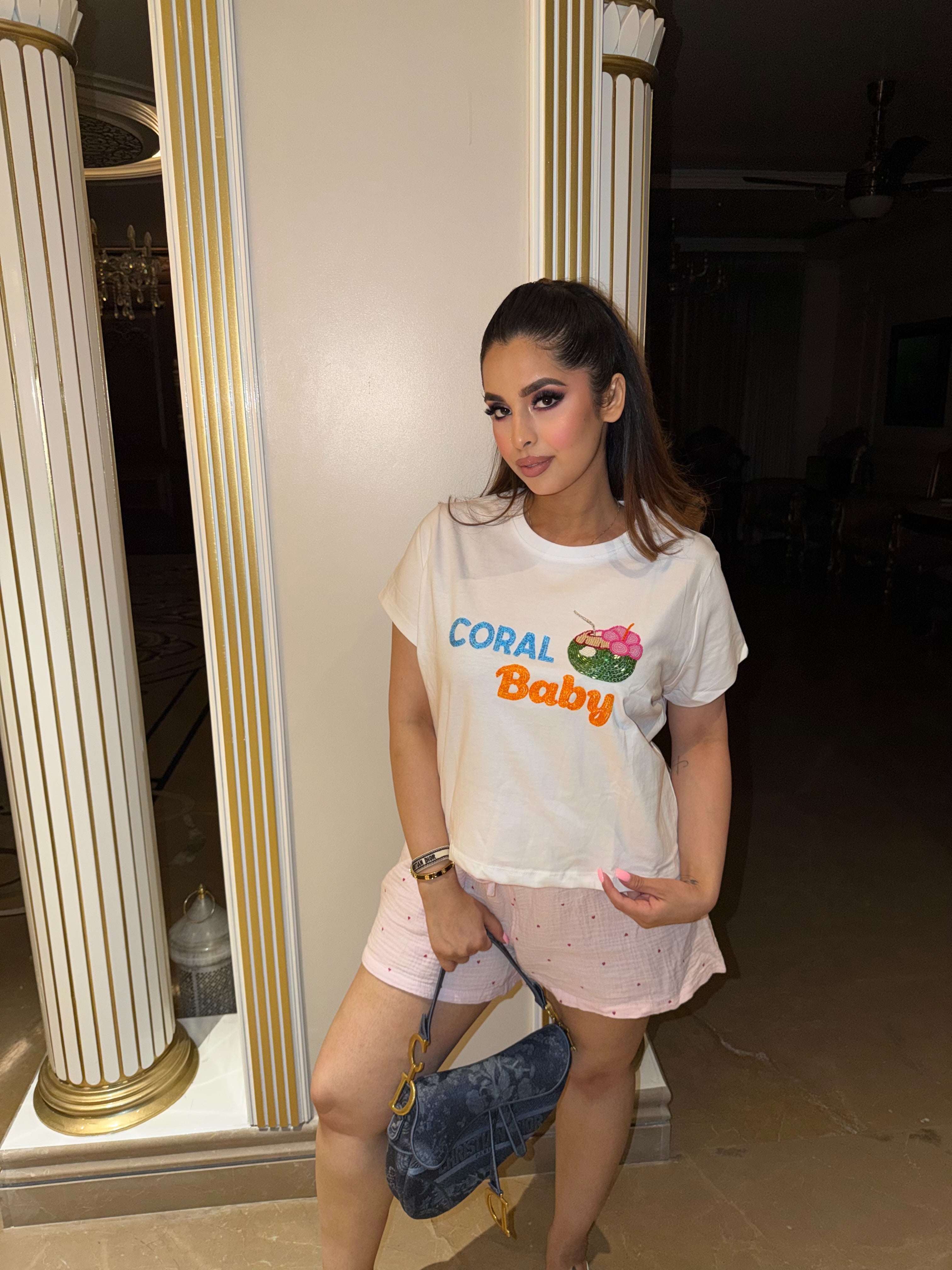 CORAL BABY TEE