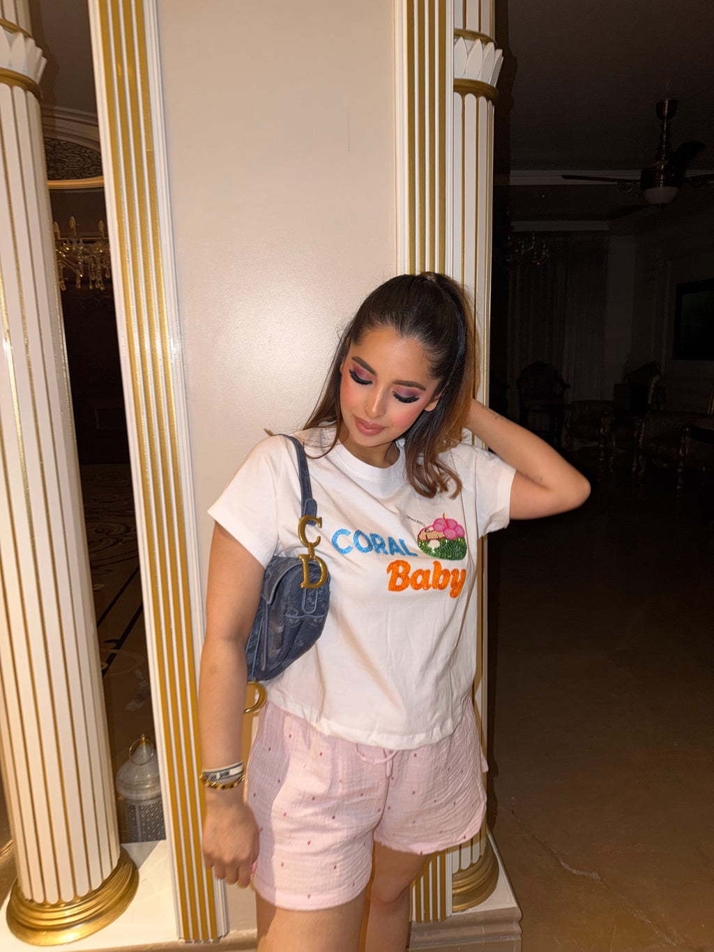 CORAL BABY TEE