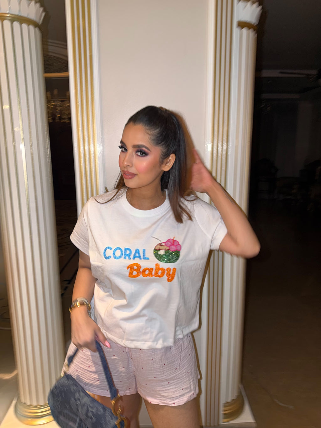 CORAL BABY TEE