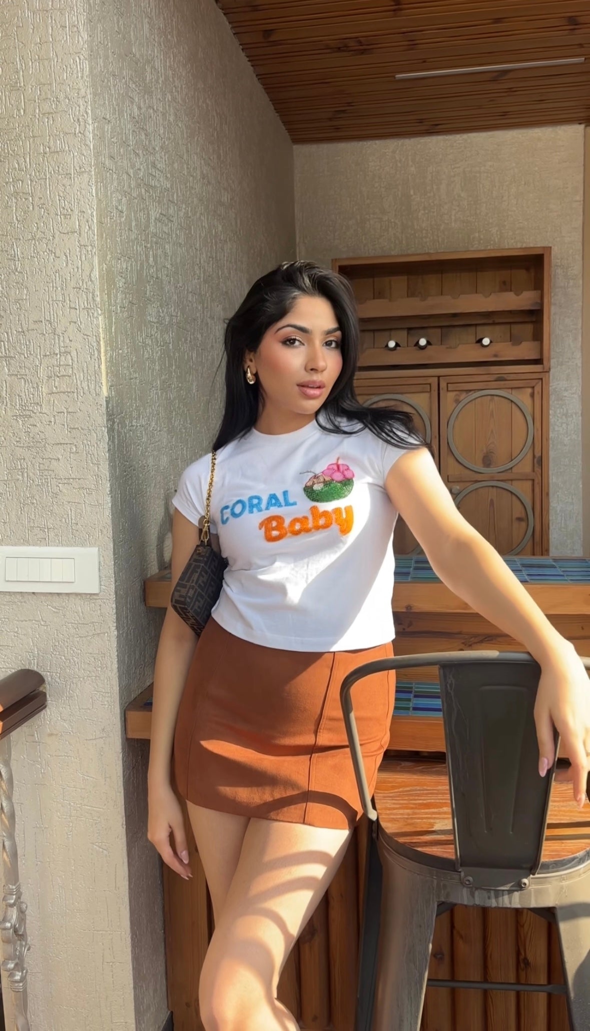 CORAL BABY TEE