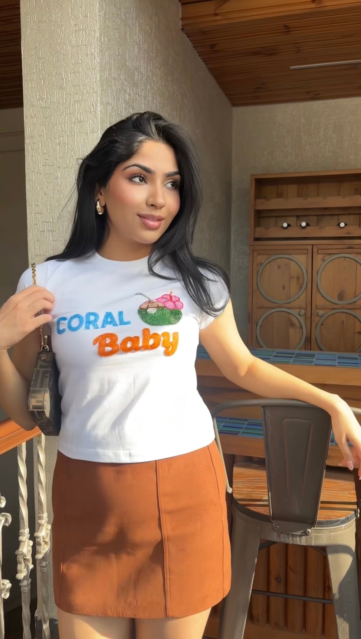 CORAL BABY TEE